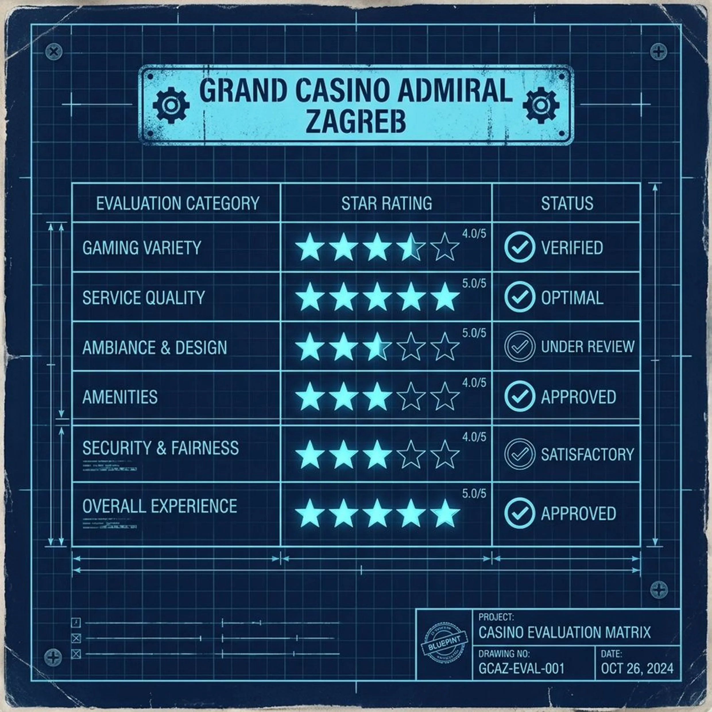Grand Casino Admiral Zagreb pregled i ocjene